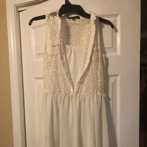 White button up dress